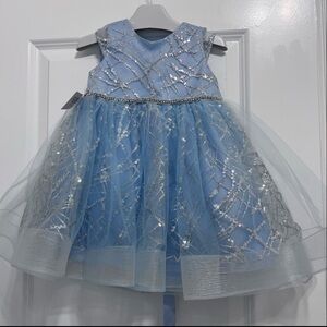 Blue and Silver Tulle Dress